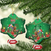 Dominica Christmas Ceramic Ornament I Am Dreaming Of A Green Christmas - Wonder Print Shop