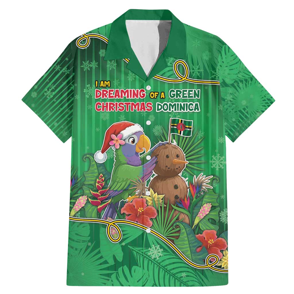 Dominica Christmas Family Matching Mermaid Dress and Hawaiian Shirt I Am Dreaming Of A Green Christmas - Wonder Print Shop