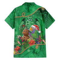 Dominica Christmas Family Matching Off The Shoulder Long Sleeve Dress and Hawaiian Shirt I Am Dreaming Of A Green Christmas - Wonder Print Shop