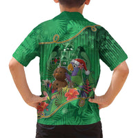 Dominica Christmas Family Matching Puletasi and Hawaiian Shirt I Am Dreaming Of A Green Christmas - Wonder Print Shop