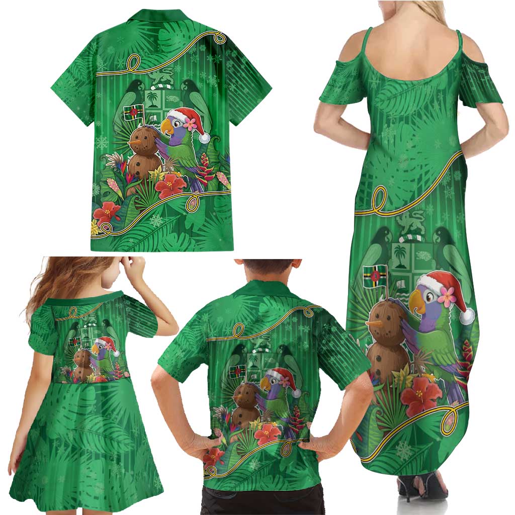 Dominica Christmas Family Matching Summer Maxi Dress and Hawaiian Shirt I Am Dreaming Of A Green Christmas - Wonder Print Shop