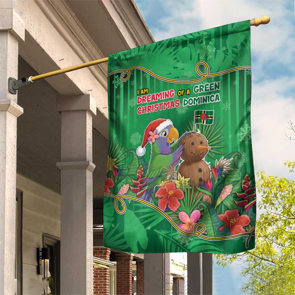 Dominica Christmas Garden Flag I Am Dreaming Of A Green Christmas - Wonder Print Shop