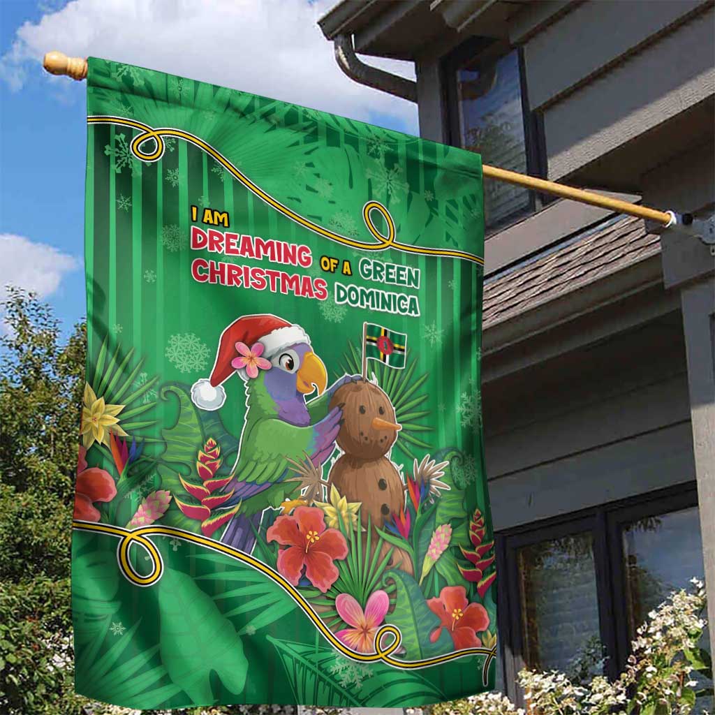Dominica Christmas Garden Flag I Am Dreaming Of A Green Christmas - Wonder Print Shop