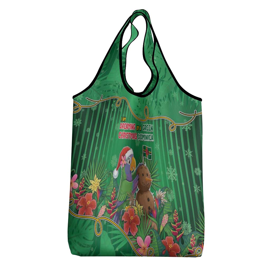 Dominica Christmas Grocery Bag I Am Dreaming Of A Green Christmas - Wonder Print Shop