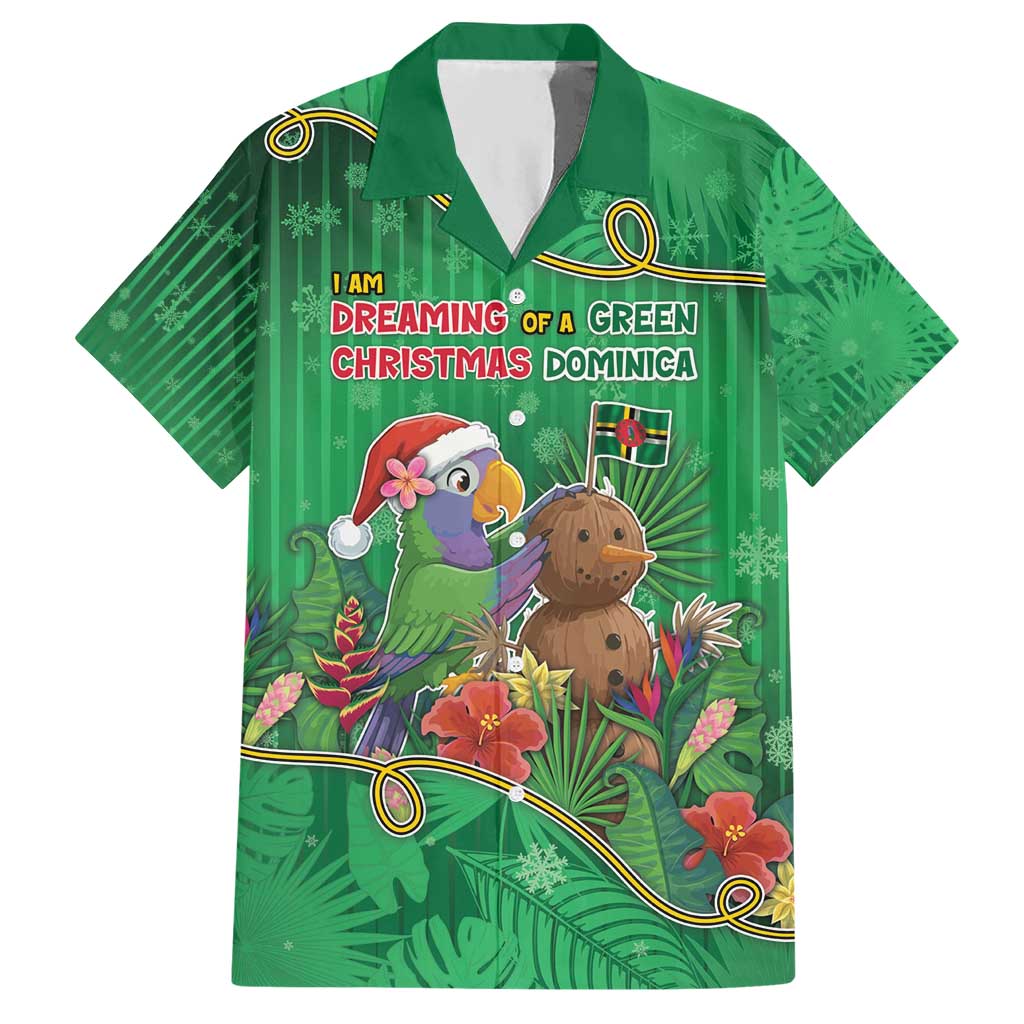 Dominica Christmas Hawaiian Shirt I Am Dreaming Of A Green Christmas - Wonder Print Shop