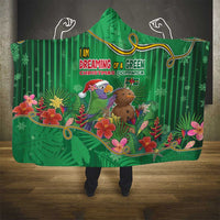Dominica Christmas Hooded Blanket I Am Dreaming Of A Green Christmas - Wonder Print Shop