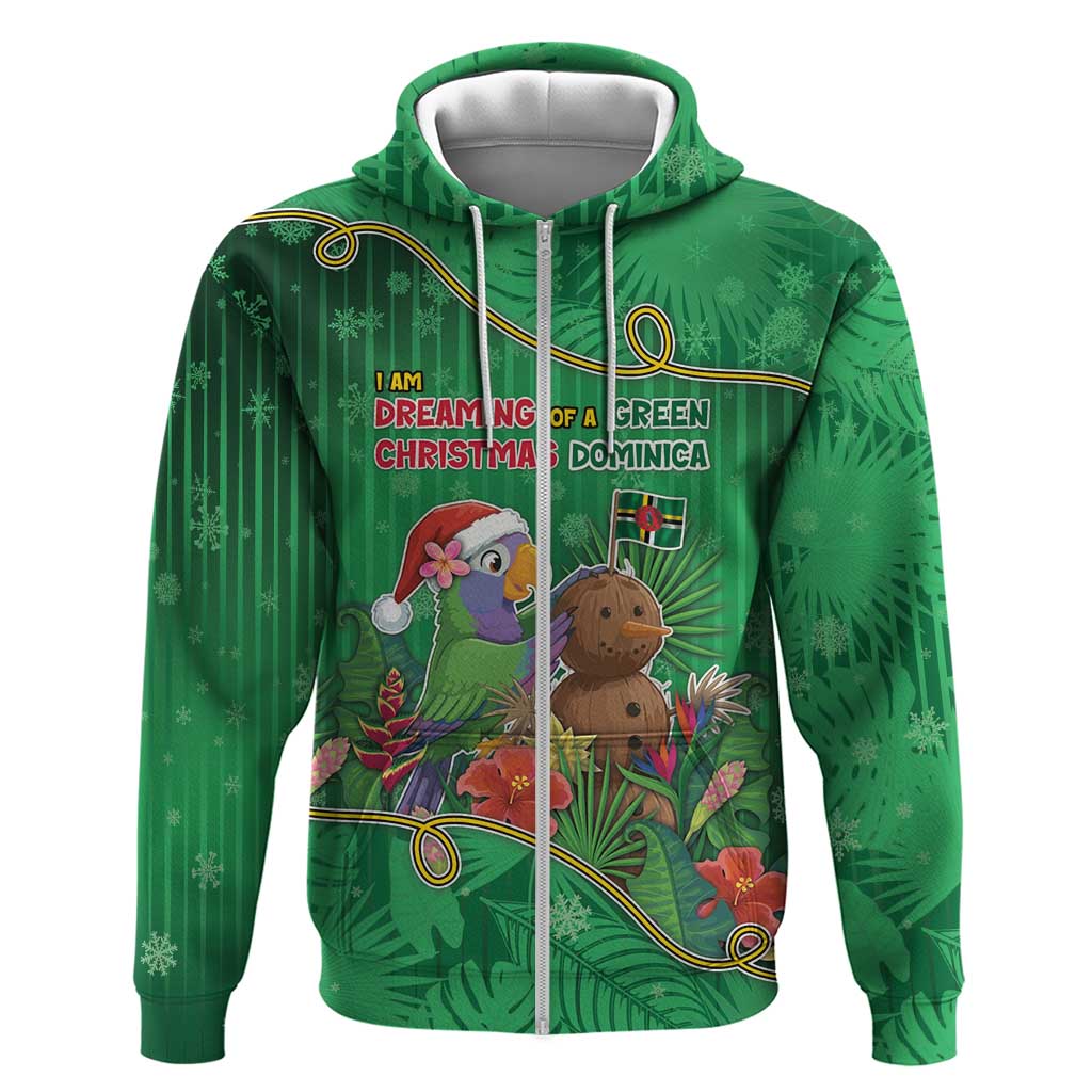 Dominica Christmas Hoodie I Am Dreaming Of A Green Christmas - Wonder Print Shop