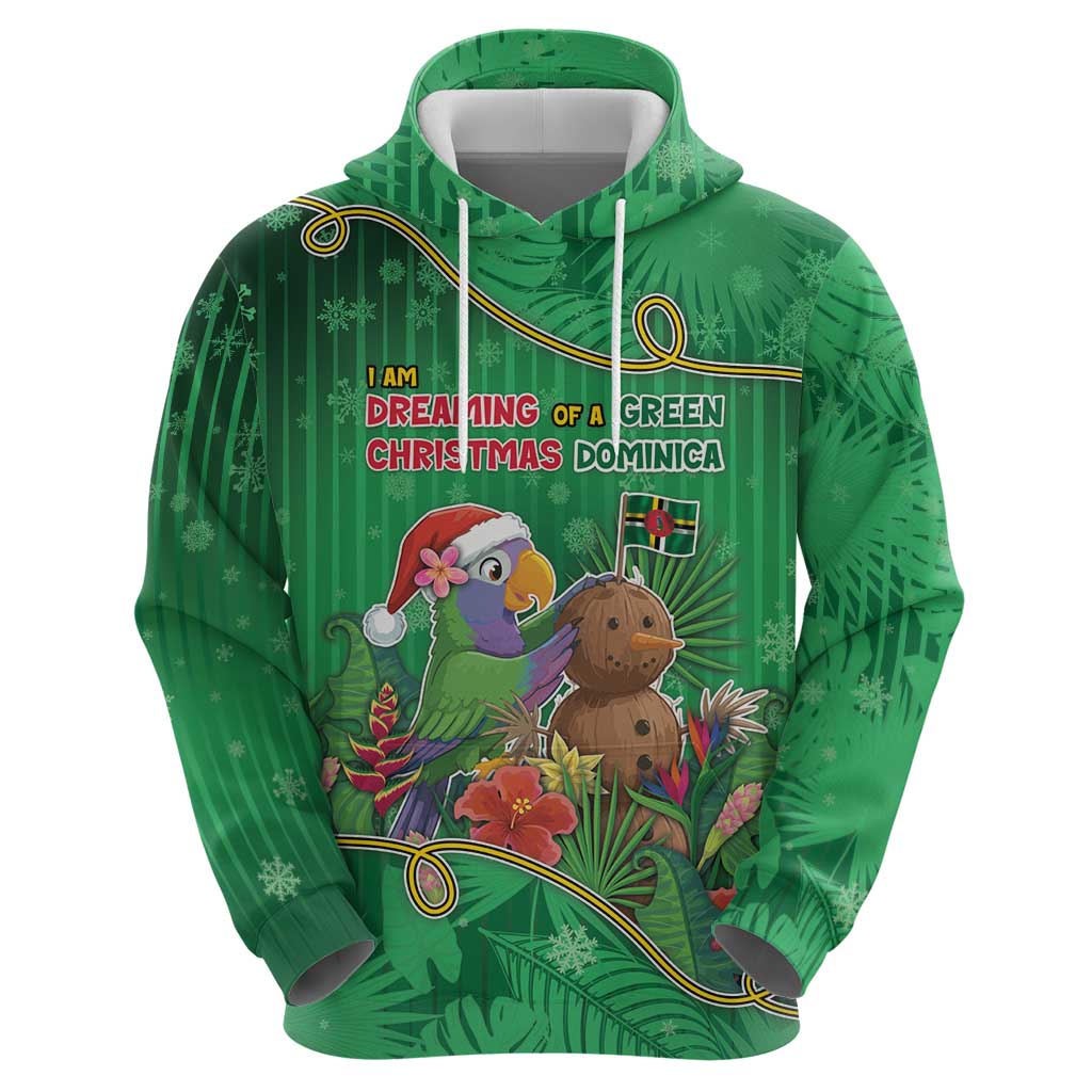 Dominica Christmas Hoodie I Am Dreaming Of A Green Christmas - Wonder Print Shop