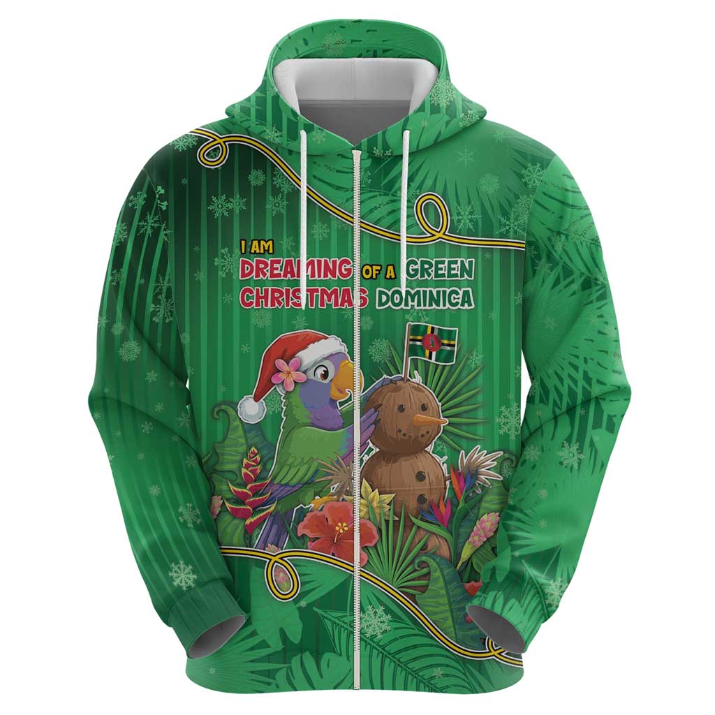 Dominica Christmas Hoodie I Am Dreaming Of A Green Christmas - Wonder Print Shop
