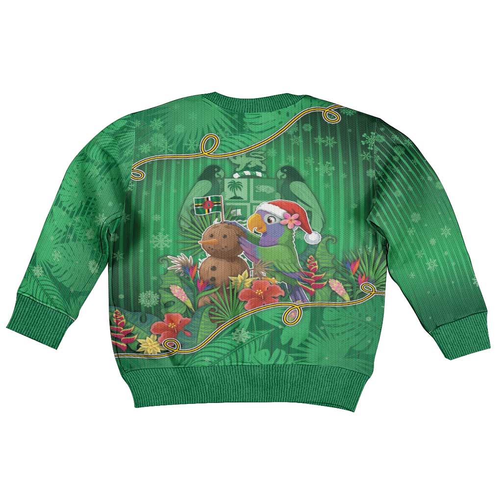 Dominica Christmas Kid Ugly Christmas Sweater I Am Dreaming Of A Green Christmas - Wonder Print Shop