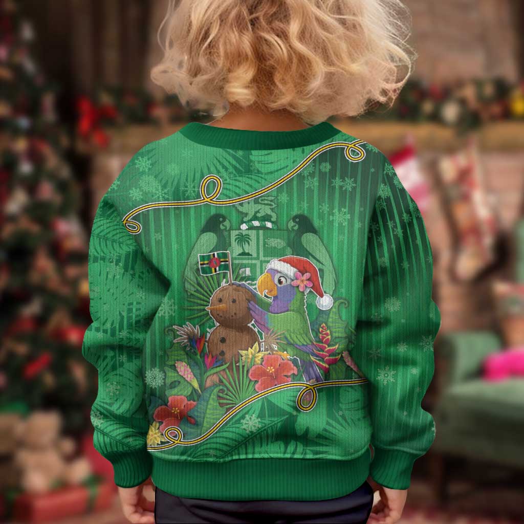 Dominica Christmas Kid Ugly Christmas Sweater I Am Dreaming Of A Green Christmas - Wonder Print Shop