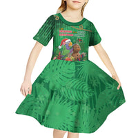 Dominica Christmas Kid Short Sleeve Dress I Am Dreaming Of A Green Christmas - Wonder Print Shop
