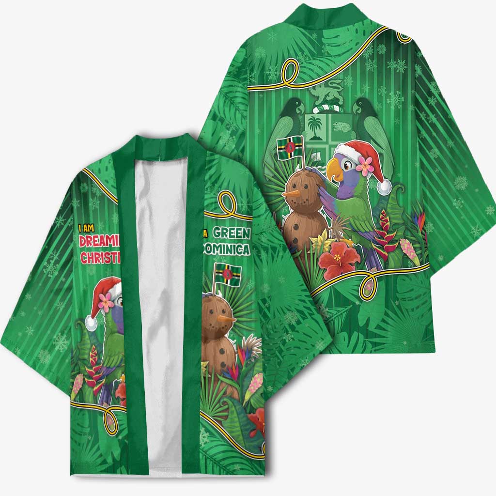 Dominica Christmas Kimono I Am Dreaming Of A Green Christmas - Wonder Print Shop