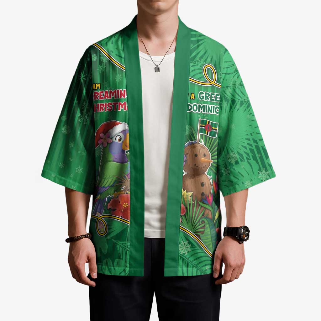 Dominica Christmas Kimono I Am Dreaming Of A Green Christmas - Wonder Print Shop