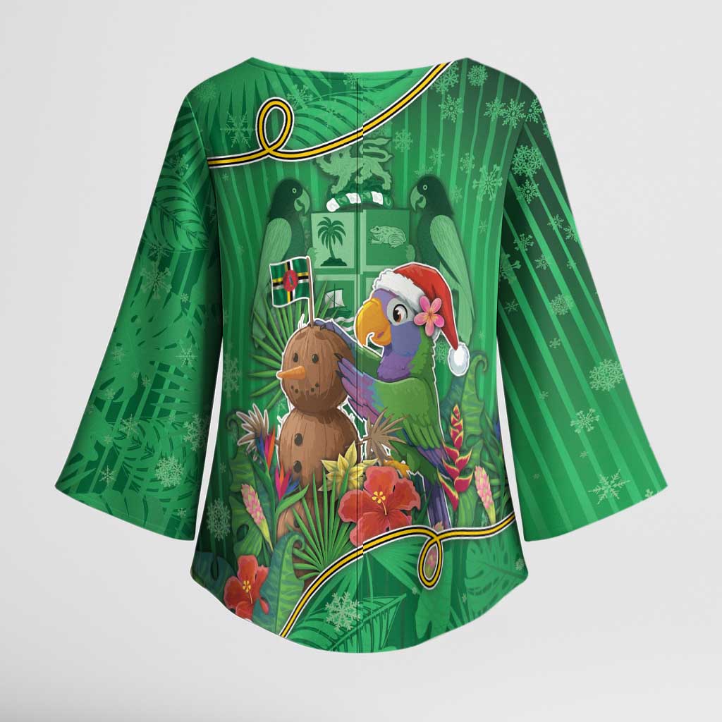 Dominica Christmas Kimono Sleeve Blouse I Am Dreaming Of A Green Christmas - Wonder Print Shop