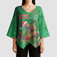 Dominica Christmas Kimono Sleeve Blouse I Am Dreaming Of A Green Christmas - Wonder Print Shop