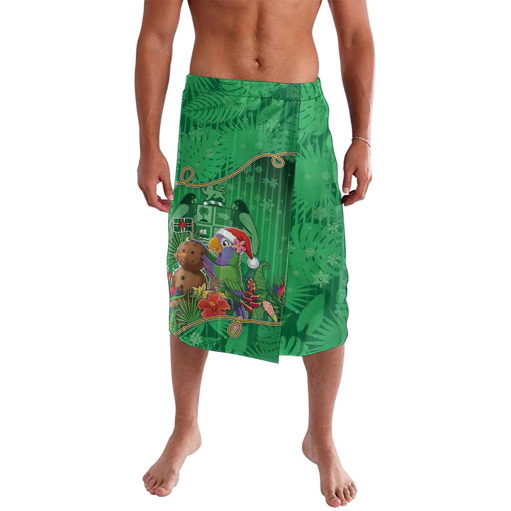 Dominica Christmas Lavalava I Am Dreaming Of A Green Christmas - Wonder Print Shop