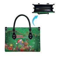 Dominica Christmas Leather Bag I Am Dreaming Of A Green Christmas - Wonder Print Shop