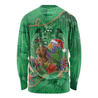 Dominica Christmas Long Sleeve Shirt I Am Dreaming Of A Green Christmas - Wonder Print Shop