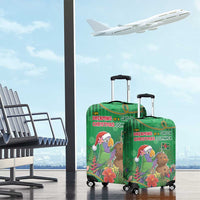 Dominica Christmas Luggage Cover I Am Dreaming Of A Green Christmas - Wonder Print Shop