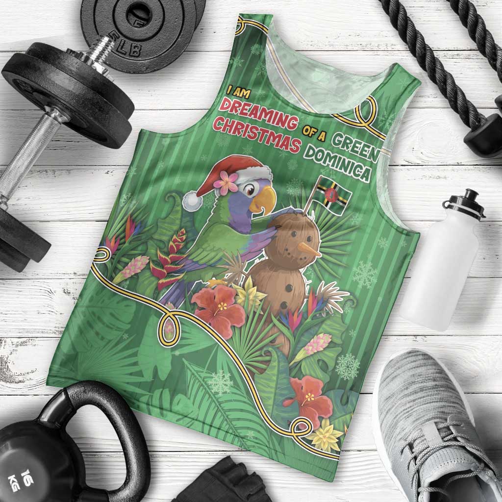 Dominica Christmas Men Tank Top I Am Dreaming Of A Green Christmas - Wonder Print Shop