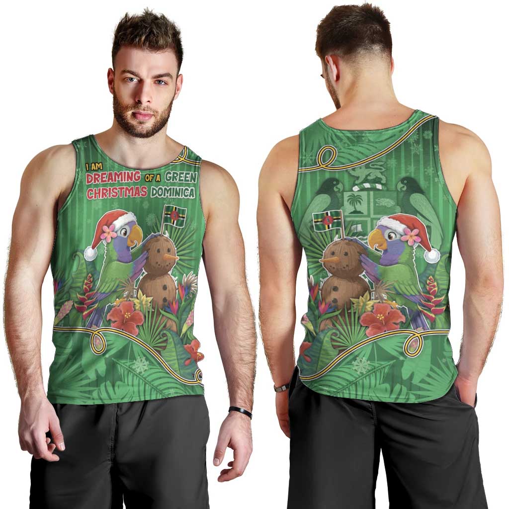 Dominica Christmas Men Tank Top I Am Dreaming Of A Green Christmas - Wonder Print Shop