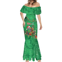 Dominica Christmas Mermaid Dress I Am Dreaming Of A Green Christmas - Wonder Print Shop