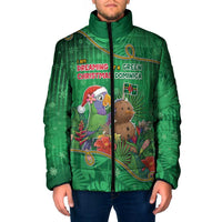 Dominica Christmas Padded Jacket I Am Dreaming Of A Green Christmas - Wonder Print Shop