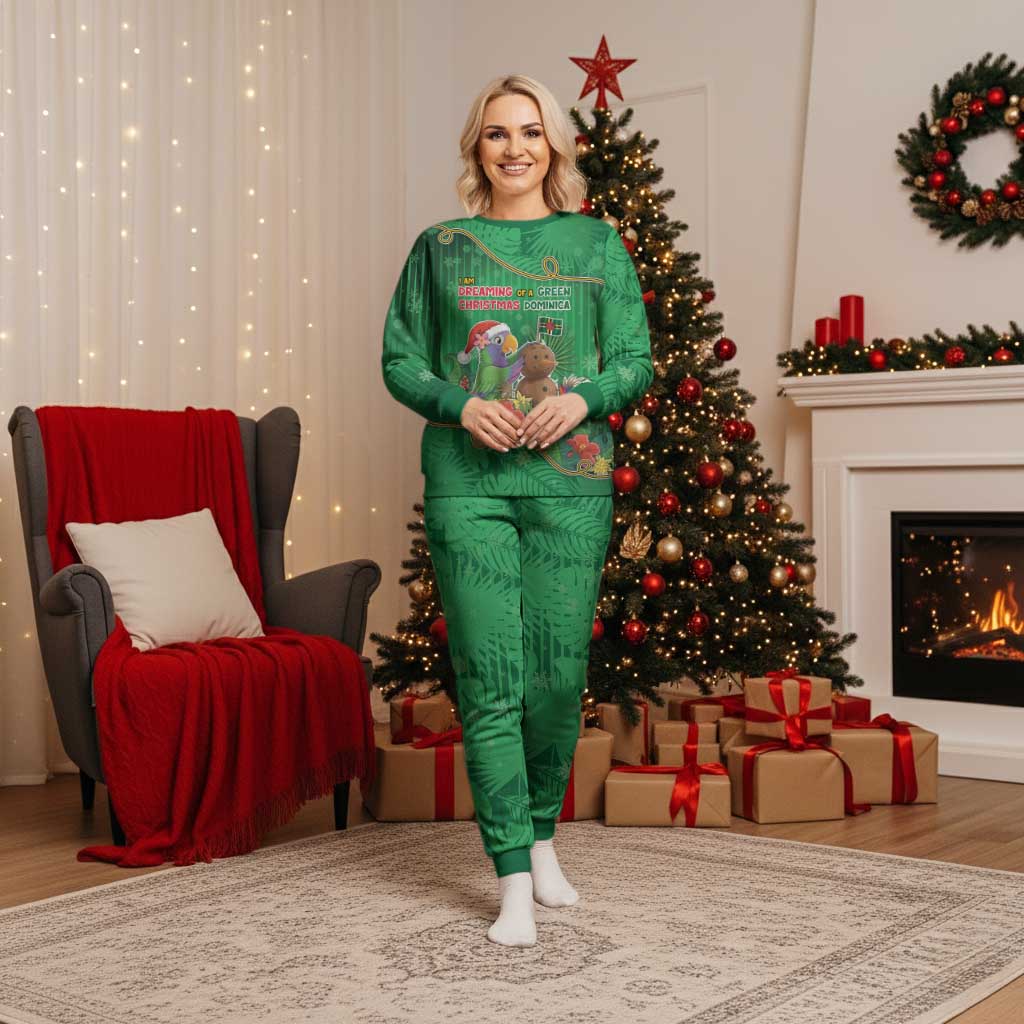 Dominica Christmas Pajama Set I Am Dreaming Of A Green Christmas - Wonder Print Shop