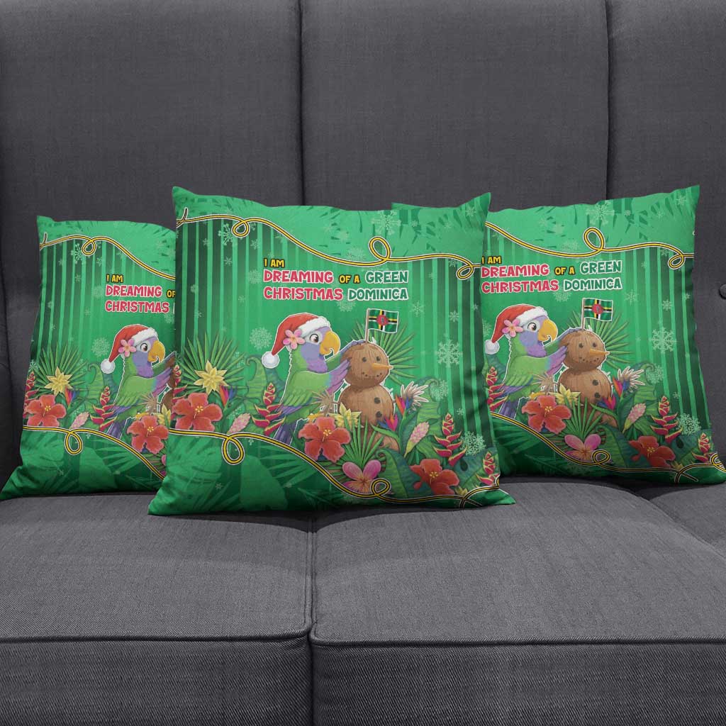 Dominica Christmas Pillow Cover I Am Dreaming Of A Green Christmas - Wonder Print Shop