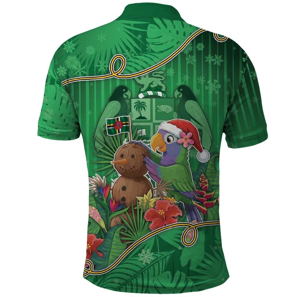 Dominica Christmas Polo Shirt I Am Dreaming Of A Green Christmas - Wonder Print Shop