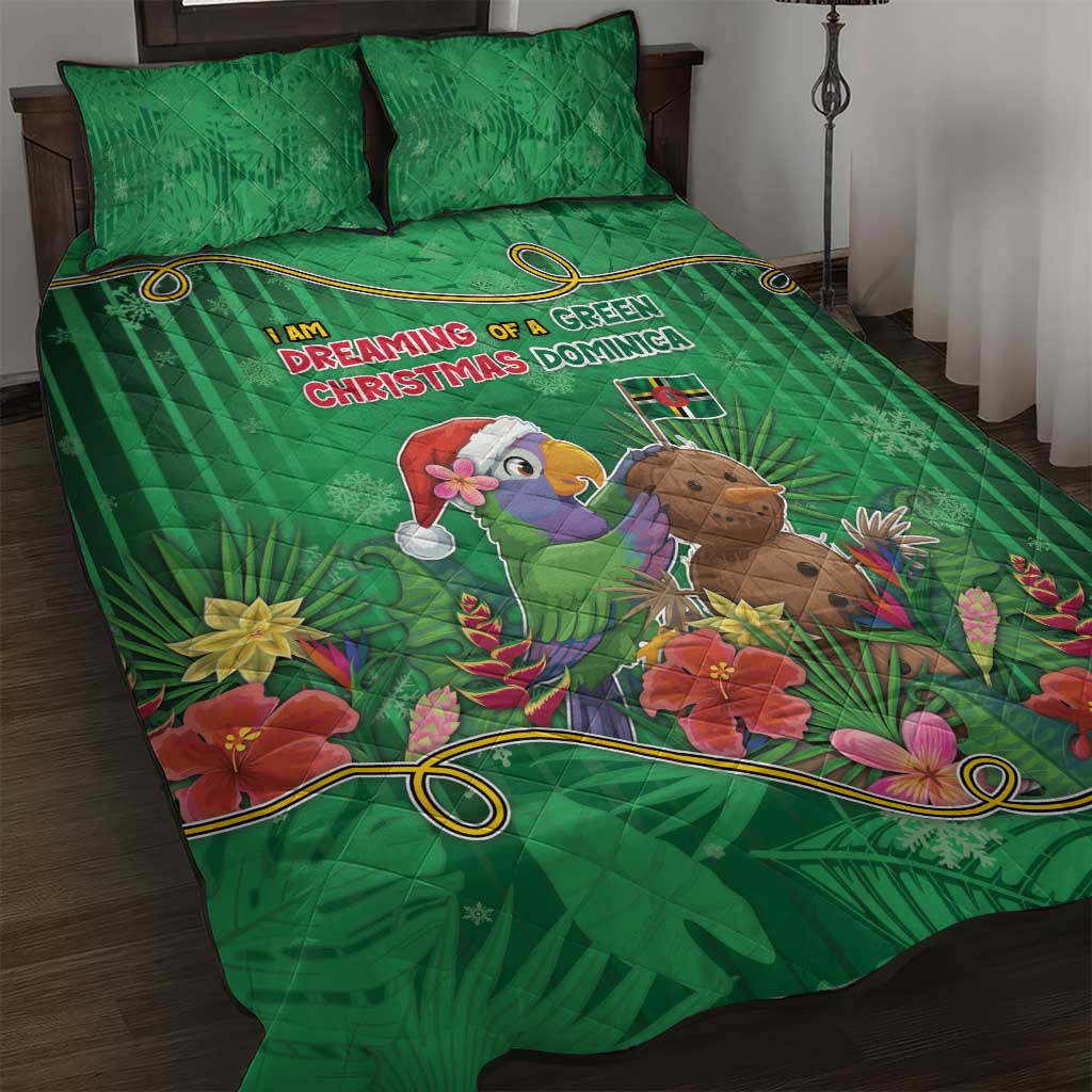 Dominica Christmas Quilt Bed Set I Am Dreaming Of A Green Christmas - Wonder Print Shop