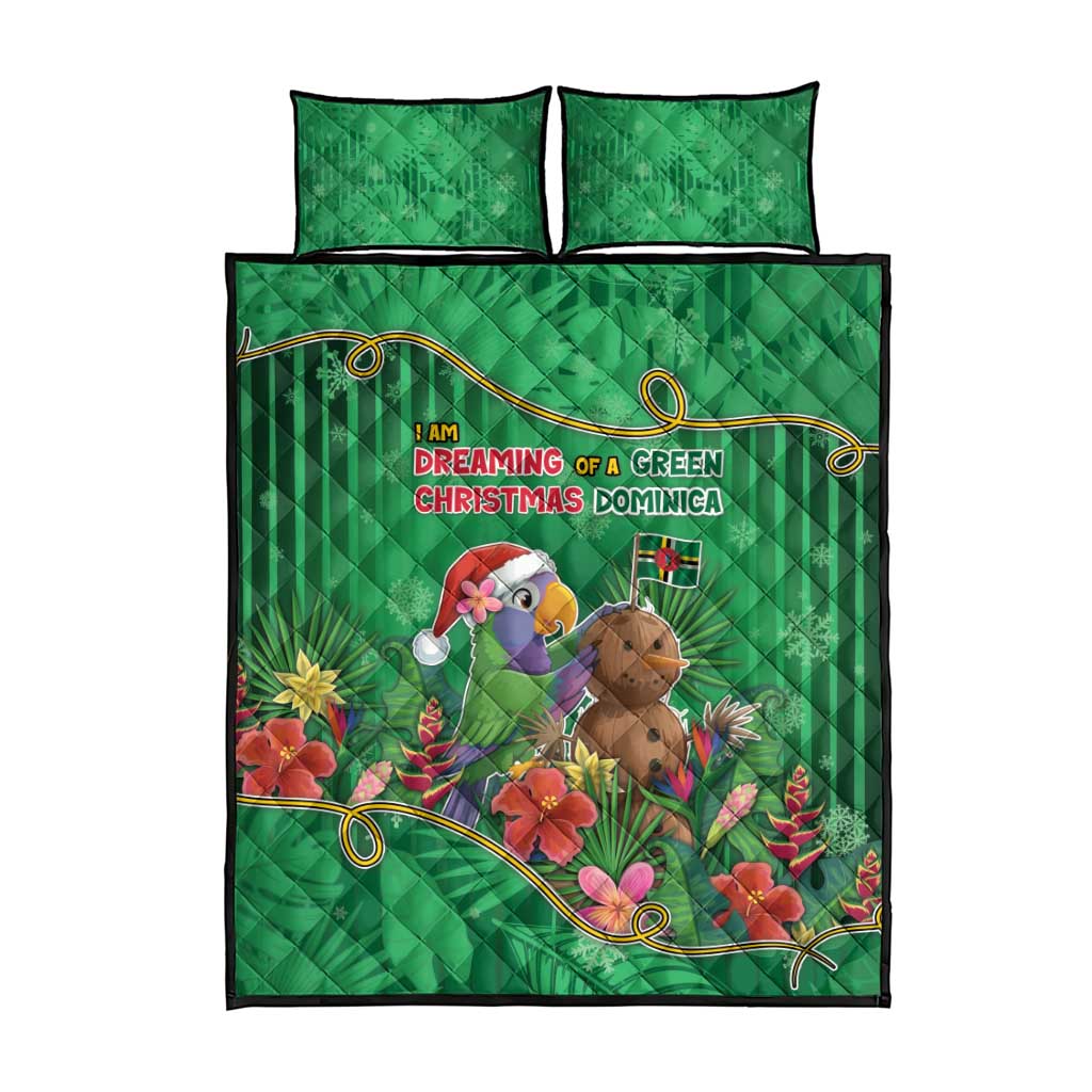 Dominica Christmas Quilt Bed Set I Am Dreaming Of A Green Christmas - Wonder Print Shop