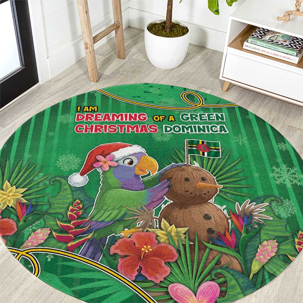 Dominica Christmas Round Carpet I Am Dreaming Of A Green Christmas - Wonder Print Shop