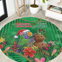 Dominica Christmas Round Carpet I Am Dreaming Of A Green Christmas - Wonder Print Shop