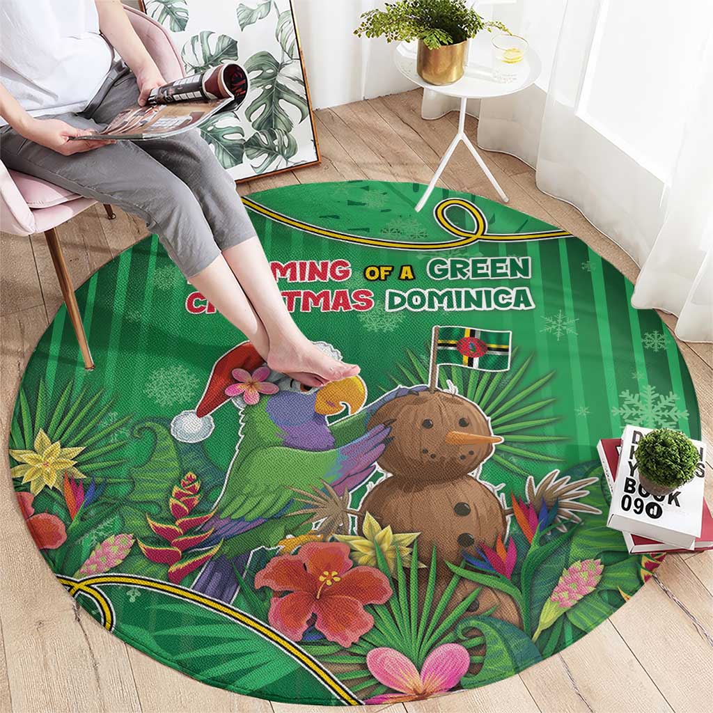 Dominica Christmas Round Carpet I Am Dreaming Of A Green Christmas - Wonder Print Shop