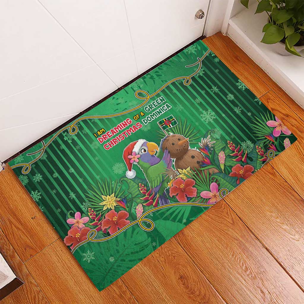 Dominica Christmas Rubber Doormat I Am Dreaming Of A Green Christmas - Wonder Print Shop
