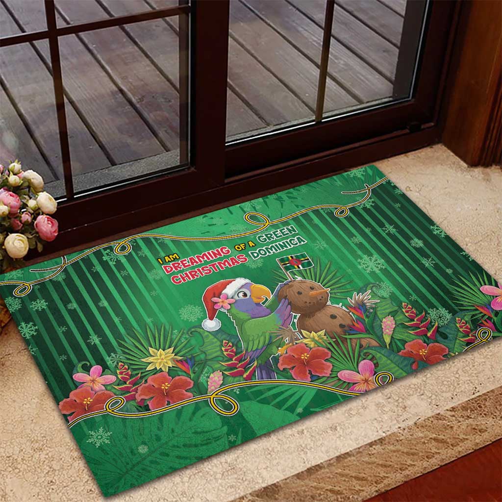 Dominica Christmas Rubber Doormat I Am Dreaming Of A Green Christmas - Wonder Print Shop
