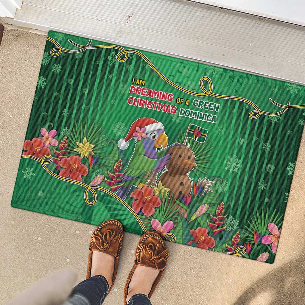 Dominica Christmas Rubber Doormat I Am Dreaming Of A Green Christmas - Wonder Print Shop