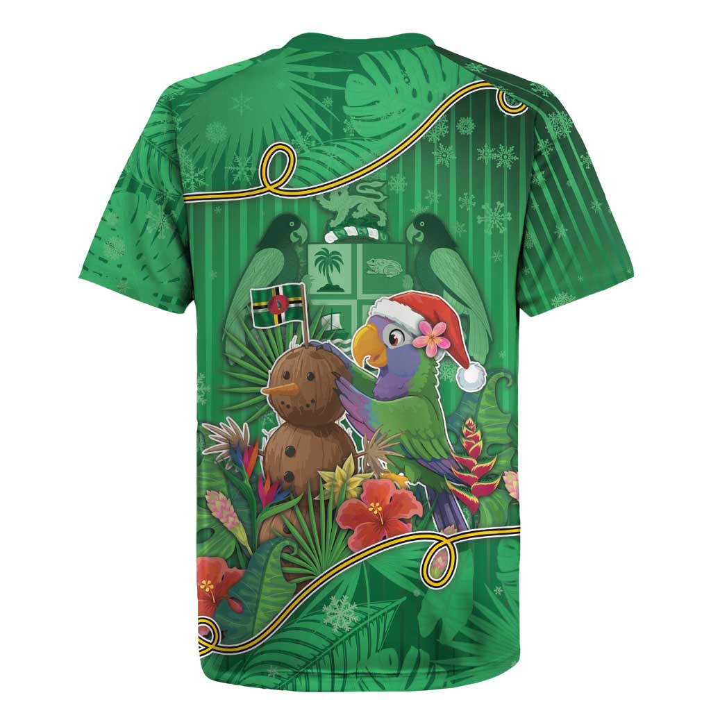Dominica Christmas Rugby Jersey I Am Dreaming Of A Green Christmas - Wonder Print Shop