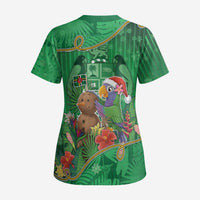 Dominica Christmas Scrub Top I Am Dreaming Of A Green Christmas - Wonder Print Shop