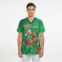 Dominica Christmas Scrub Top I Am Dreaming Of A Green Christmas - Wonder Print Shop