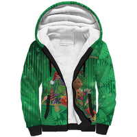 Dominica Christmas Sherpa Hoodie I Am Dreaming Of A Green Christmas - Wonder Print Shop