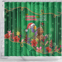 Dominica Christmas Shower Curtain I Am Dreaming Of A Green Christmas - Wonder Print Shop