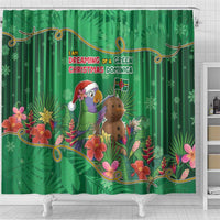 Dominica Christmas Shower Curtain I Am Dreaming Of A Green Christmas - Wonder Print Shop
