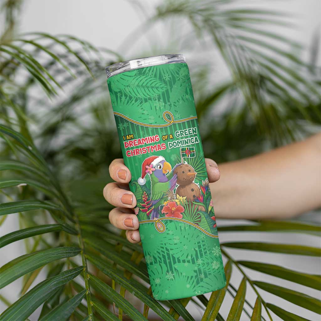 Dominica Christmas Skinny Tumbler I Am Dreaming Of A Green Christmas - Wonder Print Shop