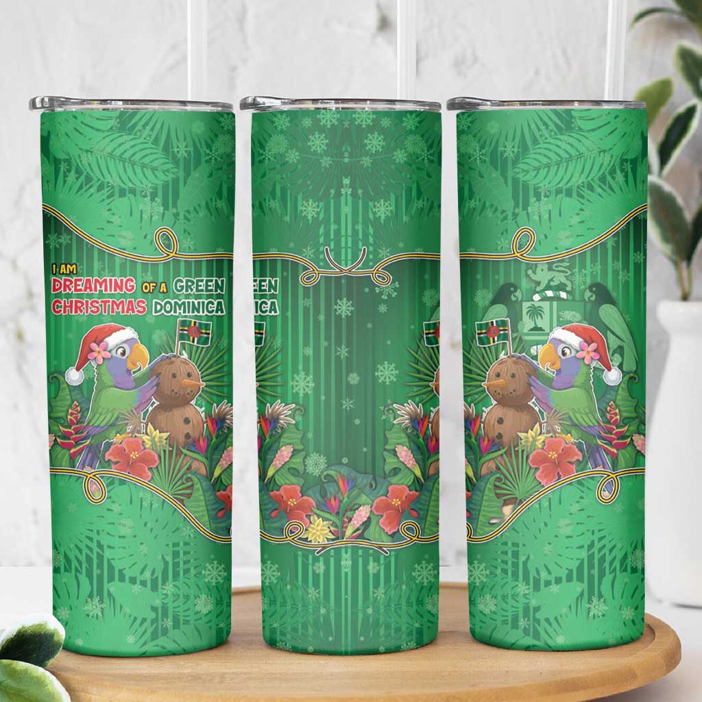 Dominica Christmas Skinny Tumbler I Am Dreaming Of A Green Christmas - Wonder Print Shop