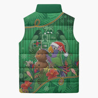 Dominica Christmas Sleeveless Puffer Jacket I Am Dreaming Of A Green Christmas - Wonder Print Shop
