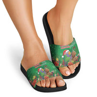 Dominica Christmas Slide Sandals I Am Dreaming Of A Green Christmas - Wonder Print Shop