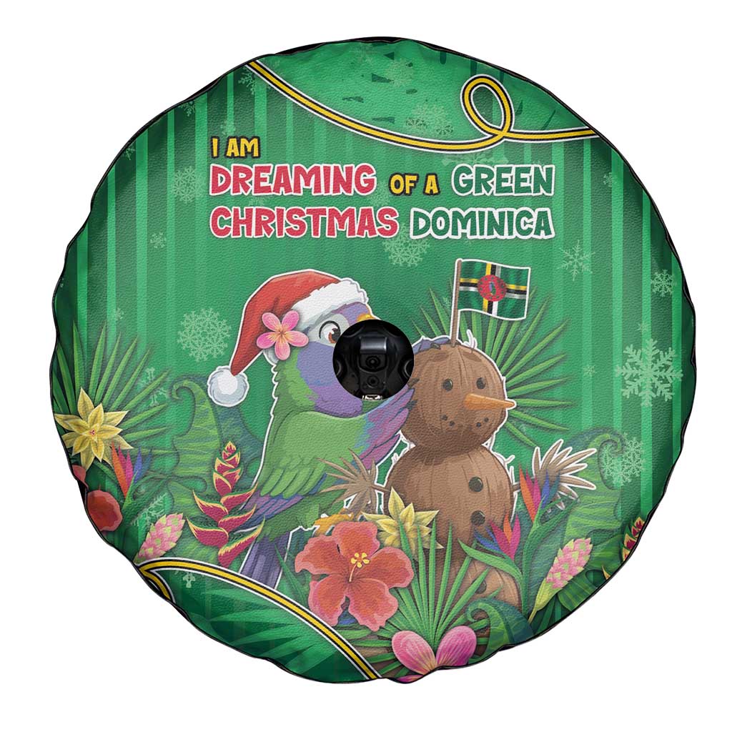 Dominica Christmas Spare Tire Cover I Am Dreaming Of A Green Christmas - Wonder Print Shop